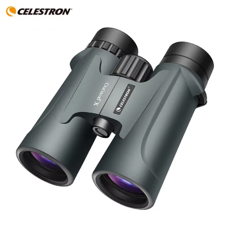 Celestron Outland X 8x42/10x42 綠色雙筒望遠鏡，防水防霧，成人適用，多層鍍膜光學鏡片和 BaK-4 棱鏡