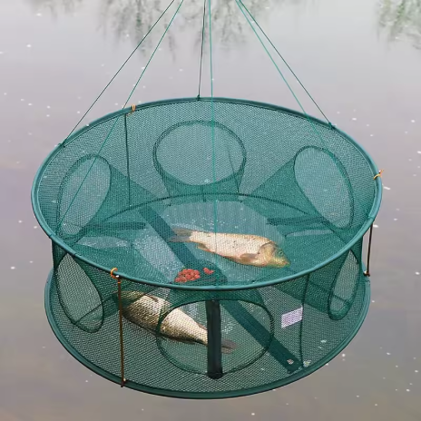 蝦子、龍蝦、螃蟹、鰻魚、羅非魚漁網，折疊式漁網，漁具
